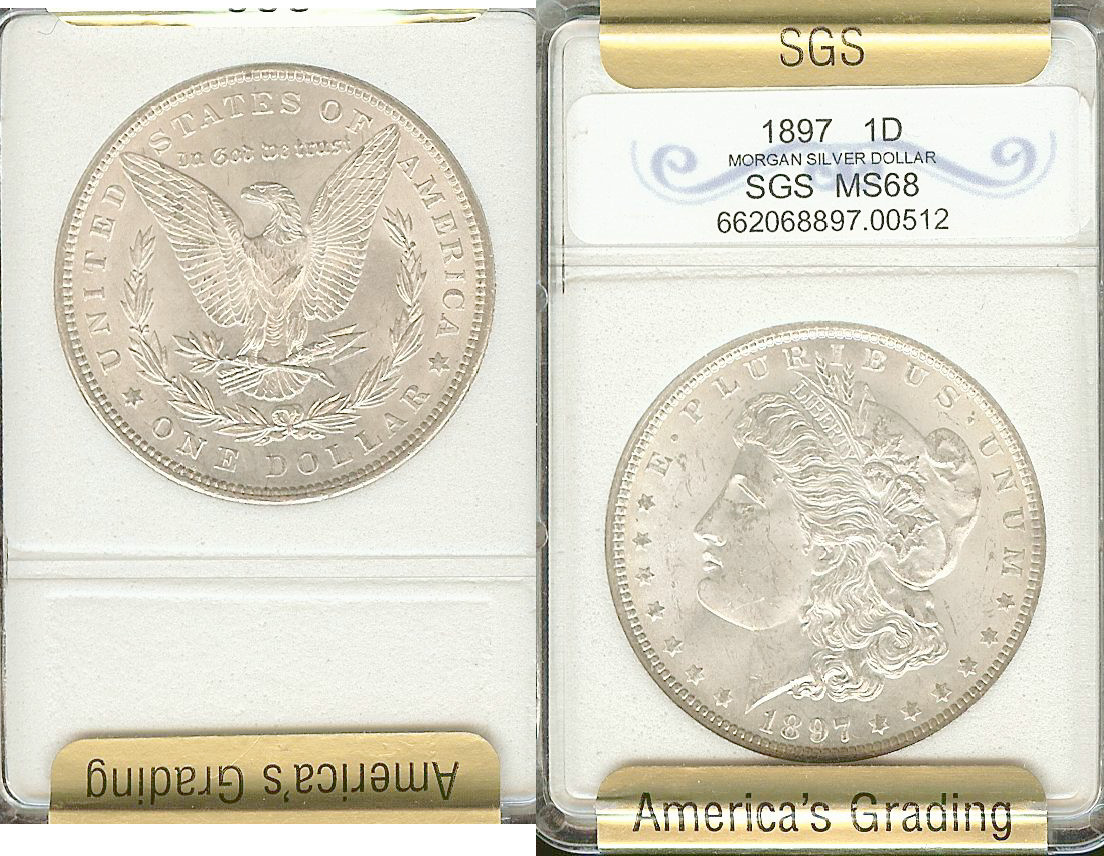 USA $1 1897 SGS MS68